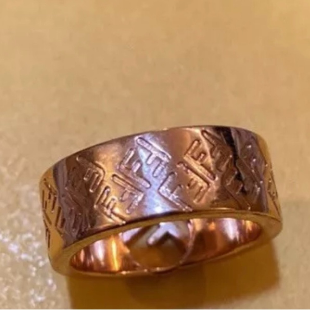 Authentic Fendi Logo Ring Size S